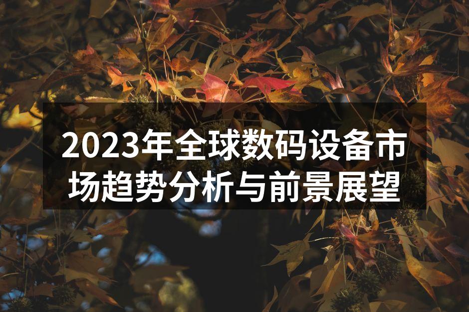 全球数码设备市场分析图